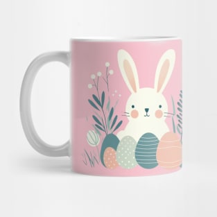 Nordic style Easter Bunny and Eggs Mug